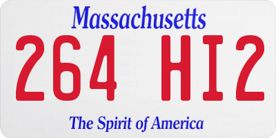 MA license plate 264HI2