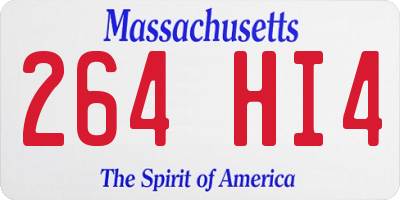 MA license plate 264HI4