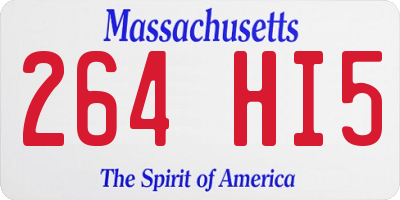 MA license plate 264HI5