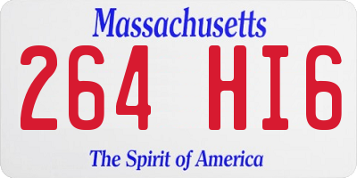 MA license plate 264HI6