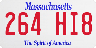 MA license plate 264HI8