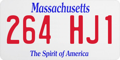 MA license plate 264HJ1