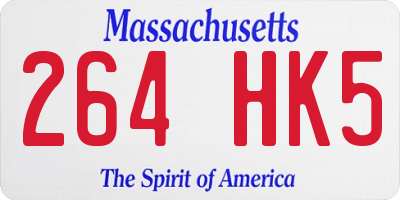 MA license plate 264HK5