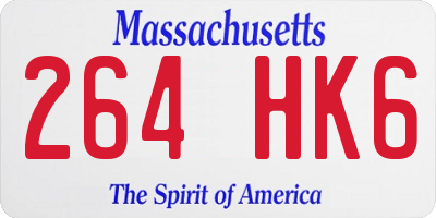 MA license plate 264HK6