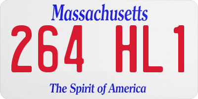 MA license plate 264HL1