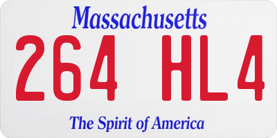 MA license plate 264HL4