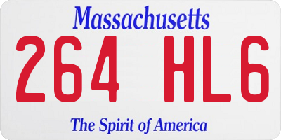 MA license plate 264HL6