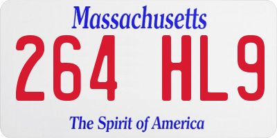 MA license plate 264HL9