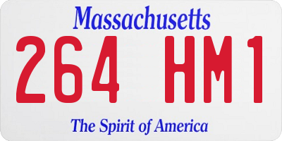 MA license plate 264HM1