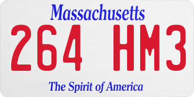 MA license plate 264HM3