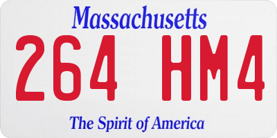 MA license plate 264HM4