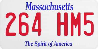 MA license plate 264HM5