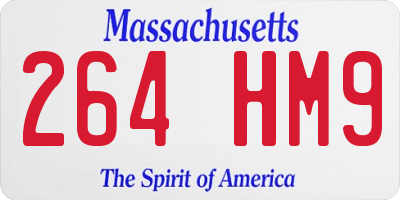 MA license plate 264HM9