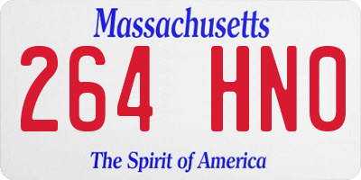 MA license plate 264HN0