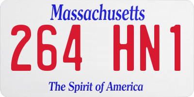 MA license plate 264HN1
