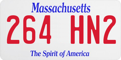 MA license plate 264HN2
