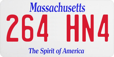 MA license plate 264HN4
