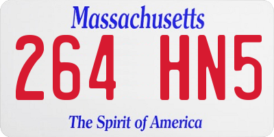 MA license plate 264HN5