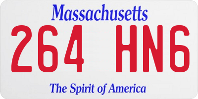 MA license plate 264HN6