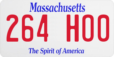 MA license plate 264HO0