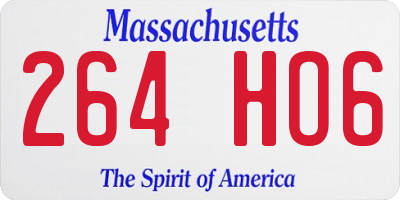 MA license plate 264HO6