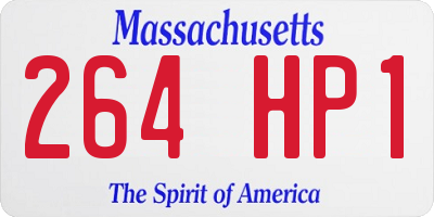 MA license plate 264HP1
