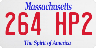 MA license plate 264HP2