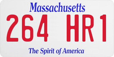 MA license plate 264HR1