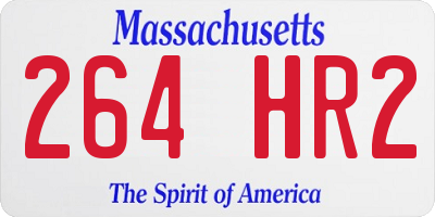 MA license plate 264HR2