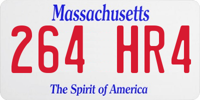 MA license plate 264HR4