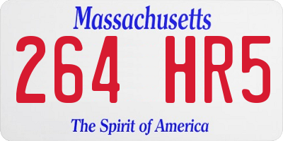 MA license plate 264HR5