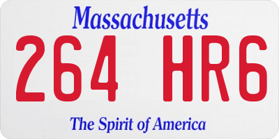 MA license plate 264HR6