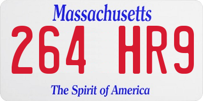 MA license plate 264HR9