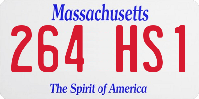 MA license plate 264HS1
