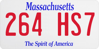 MA license plate 264HS7