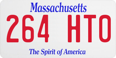 MA license plate 264HT0
