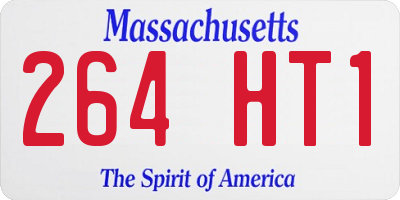 MA license plate 264HT1