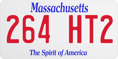 MA license plate 264HT2