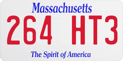MA license plate 264HT3