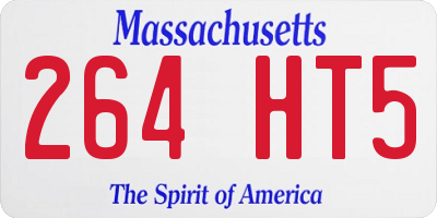 MA license plate 264HT5