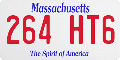 MA license plate 264HT6