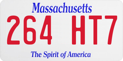 MA license plate 264HT7