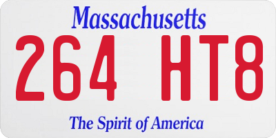 MA license plate 264HT8