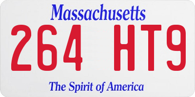 MA license plate 264HT9