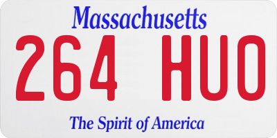 MA license plate 264HU0