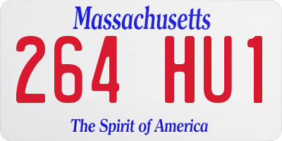MA license plate 264HU1