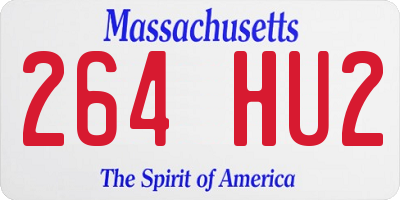 MA license plate 264HU2