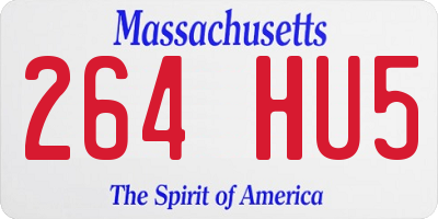 MA license plate 264HU5