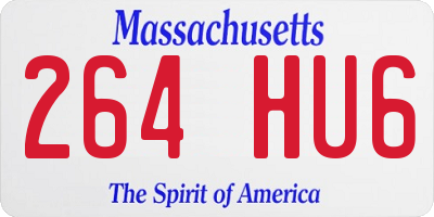 MA license plate 264HU6