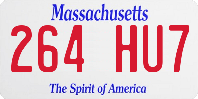 MA license plate 264HU7